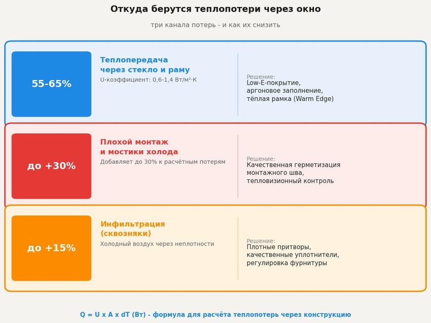 источники теплопотери окна